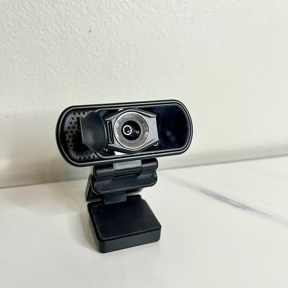 High-Definition Black Webcam